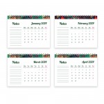 2024 Desk Calendar Tropical Flip Calendar For 2024