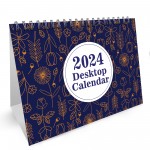 2024 Desk Calendar Floral Design Month To View With Notes Family