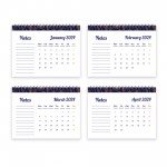 2024 Desk Calendar Floral Design Month To View With Notes Family