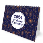 2024 Desk Calendar Floral Design Month To View With Notes Family