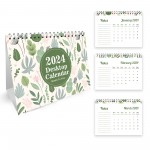 Botanical Flip Desktop Calendar Month To View Birthday Christmas