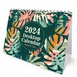 2024 Desk Calendar Flipbook Month To View Spiral Bound Office