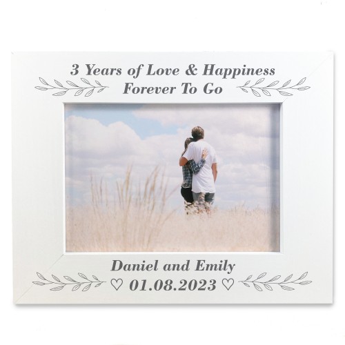 3rd Anniversary Gift For Boyfriend Girlfriend Wife Husband Frame