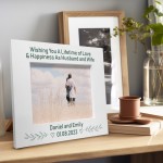 Personalised Wedding Day Gift Photo Frame For Husband Wife