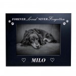 Personalised Memorial Photo Frame For Dog Puppy Never Forgotten