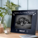 Personalised Memorial Photo Frame For Dog Puppy Never Forgotten