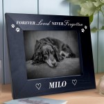 Personalised Memorial Photo Frame For Dog Puppy Never Forgotten