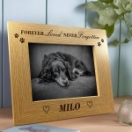 Never Forgotten Pet Memorial Photo Frame Personalised Memorial