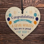 A Level Exam Congratulations Wooden Heart Passed Exam Results