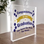 Congratulations On Your Graduation Acrylic Block Graduation Gift