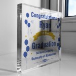 Personalised Gift For Graduation Congratulations Acrylic Block