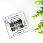 Personalised Mr And Mrs Photo Block Wedding Gifts For Couple