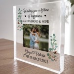 Personalised Mr And Mrs Photo Block Wedding Gifts For Couple