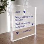 Step Dad Birthday Christmas Gift PERSONALISED Acrylic Block