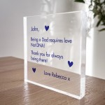 Step Dad Birthday Christmas Gift PERSONALISED Acrylic Block