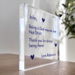 Step Dad Birthday Christmas Gift PERSONALISED Acrylic Block