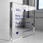 Step Dad Birthday Christmas Gift PERSONALISED Acrylic Block