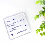 Step Dad Birthday Christmas Gift PERSONALISED Acrylic Block