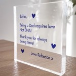 Step Dad Birthday Christmas Gift PERSONALISED Acrylic Block