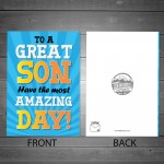 SON BIRTHDAY CARD AMAZING BIRTHDAY Birthday Card For Son