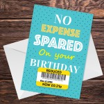 Reduced Sticker Funny Birthday Card For Husband Wife Brother