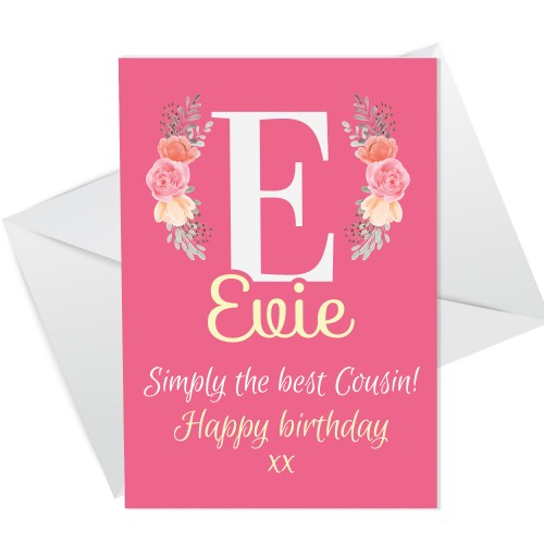 Personalised Birthday Card For Cousin Best Friend Cousin