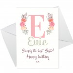 PERSONALISED Birthday Card For Sister Greetings Card