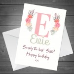 PERSONALISED Birthday Card For Sister Greetings Card