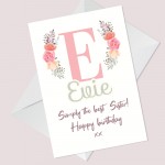 PERSONALISED Birthday Card For Sister Greetings Card