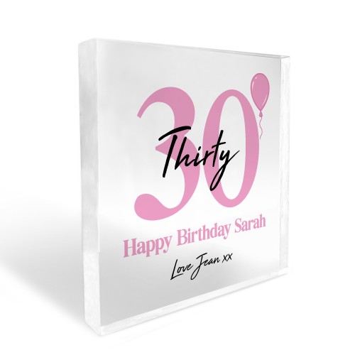 PERSONALISED 30th Birthday Gifts For Mum Sister Auntie Friend