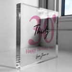 PERSONALISED 30th Birthday Gifts For Mum Sister Auntie Friend