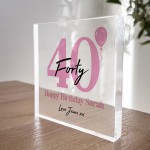 PERSONALISED 40th Birthday Gifts For Mum Sister Auntie Friend