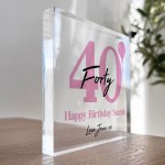 PERSONALISED 40th Birthday Gifts For Mum Sister Auntie Friend