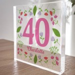 40th Birthday Gifts For Mum Auntie Sister Women Her PERSONALISED