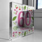 60th Birthday Gifts For Nan Mum Women Her PERSONALISED Block