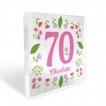 70th Birthday Gifts For Nan Mum Women Her PERSONALISED Block