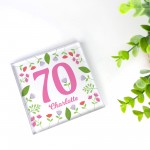 70th Birthday Gifts For Nan Mum Women Her PERSONALISED Block