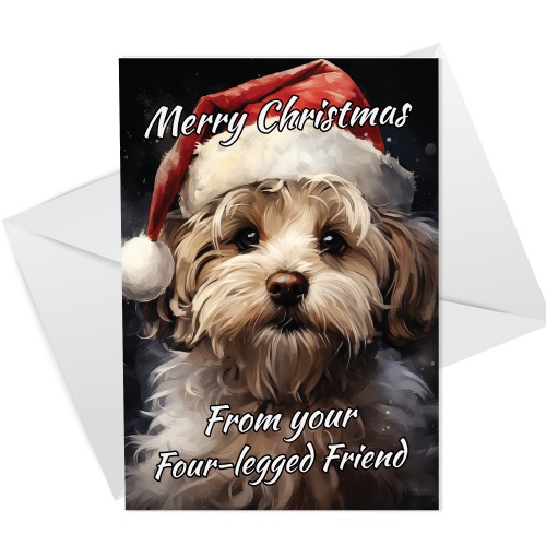 Christmas Card From Dog Cockapoo Funny Dog Greetings Card