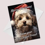 Christmas Card From Dog Cockapoo Funny Dog Greetings Card