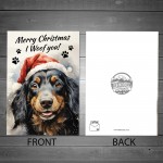 Christmas Card From Dachshund Funny Dog Christmas Card Mum Dad