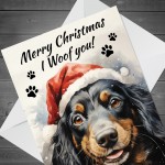 Christmas Card From Dachshund Funny Dog Christmas Card Mum Dad