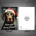 Woofmas Funny Christmas Card From Dog Labrador Christmas Card