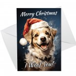 Christmas Card From Jack Russel Funny Dog Christmas Card Mum Dad