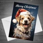 Christmas Card From Jack Russel Funny Dog Christmas Card Mum Dad