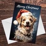 Christmas Card From Jack Russel Funny Dog Christmas Card Mum Dad