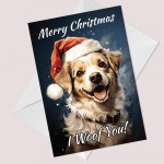 Christmas Card From Jack Russel Funny Dog Christmas Card Mum Dad