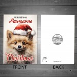 Dog Christmas Card with Envelope Pawesome Greeting Card