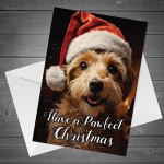 Dog Christmas Card with Envelope Pawfect Greeting Card