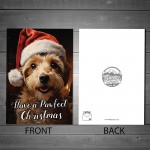 Dog Christmas Card with Envelope Pawfect Greeting Card