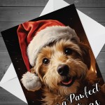 Dog Christmas Card with Envelope Pawfect Greeting Card